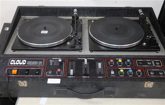 Cloud Series 12 DJ decks and HH PA system in good working order